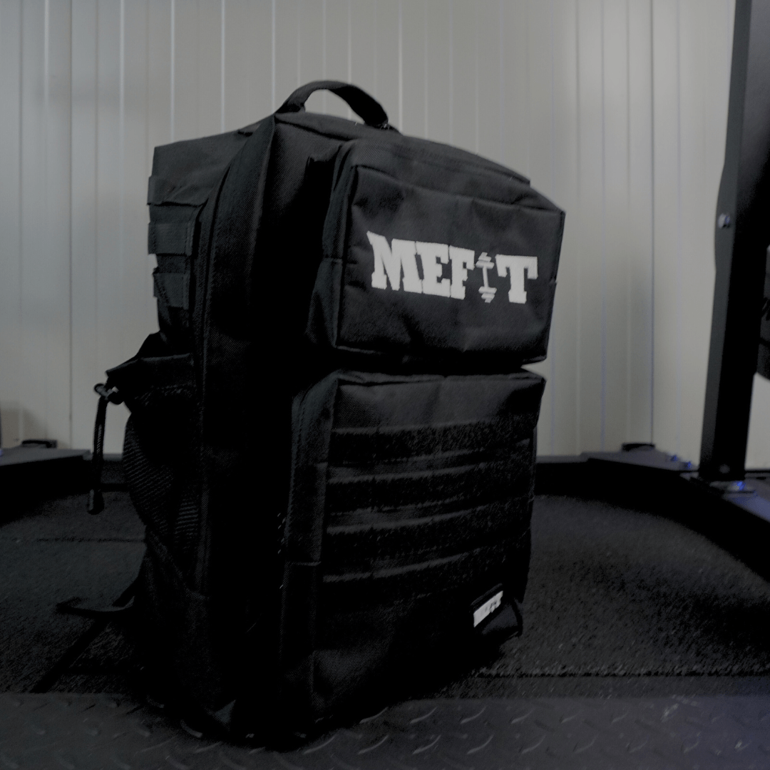 MEFIT Tactical Gym Backpack Zwart met robuust design en slimme opbergruimte.